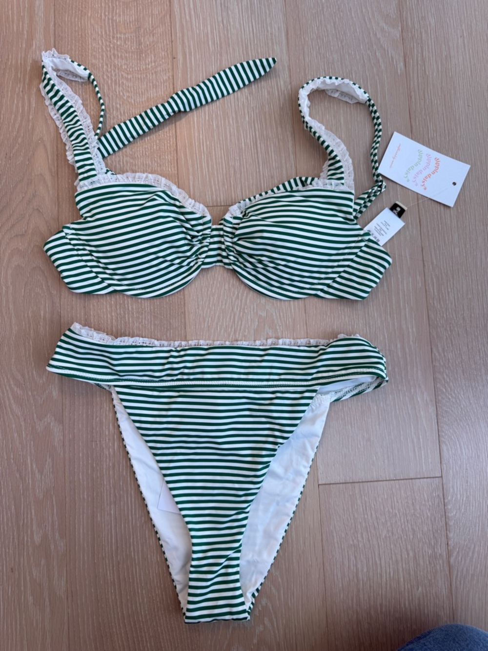 Dippin Daisy’s Sydney striped bikini set NWT size small in color Vespa - Picture 5 of 11